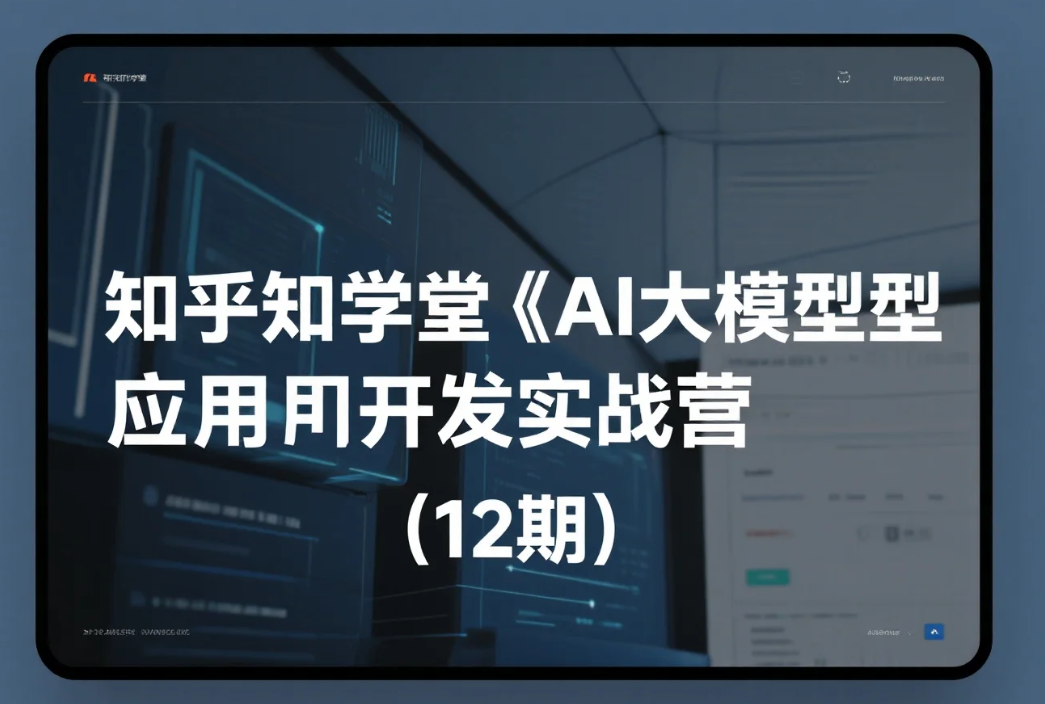 【教程】知乎知学堂《AI大模型应用开发实战营 (12期)》mp4/pdf  [37GB]