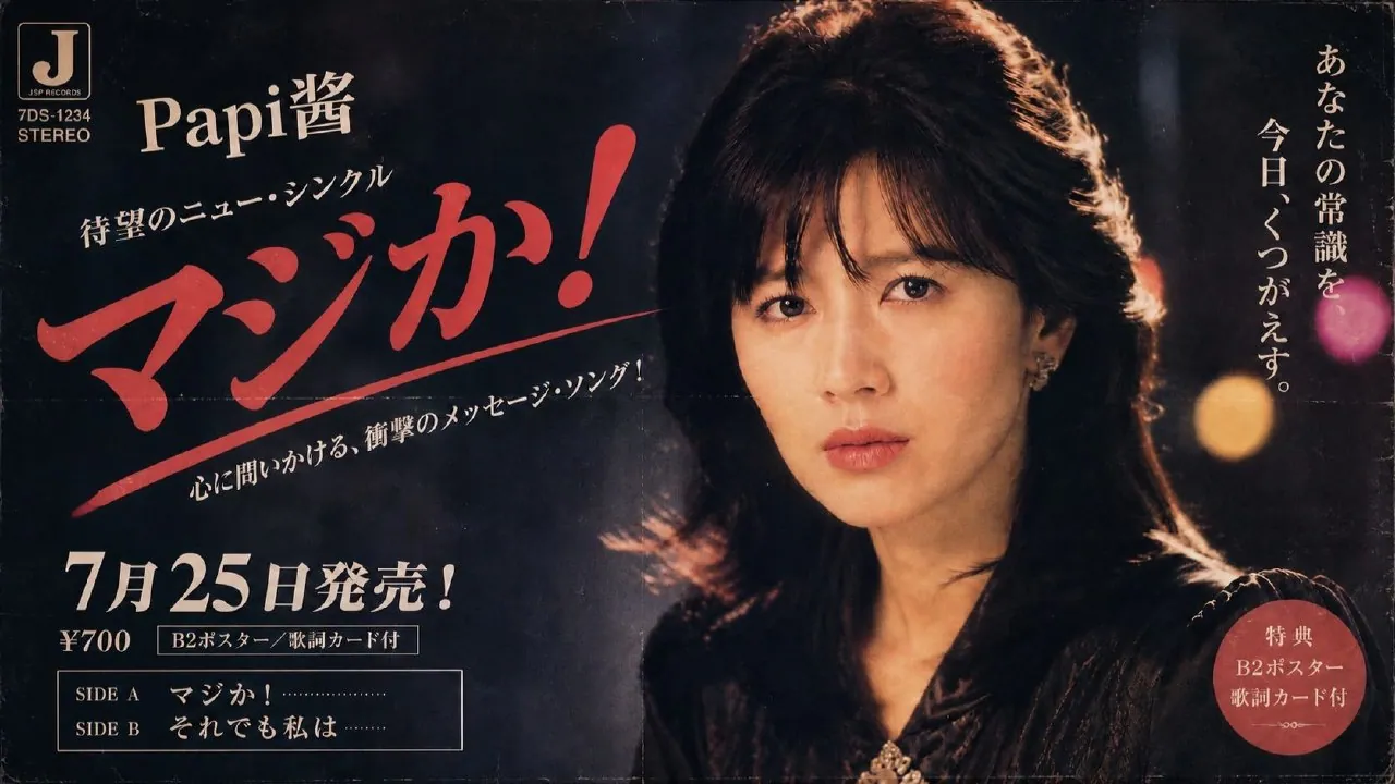 Papi酱《生气了》日文AI改编封面图，昭和金曲《マジか！》旋律融合搞笑吐槽