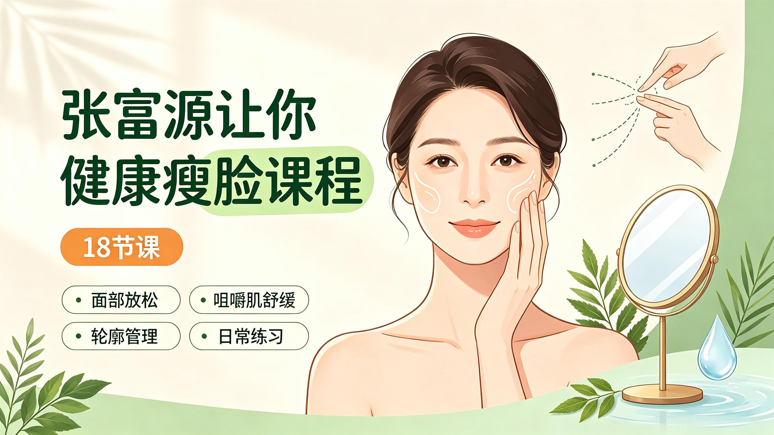 张富源让你健康瘦脸课程18节课