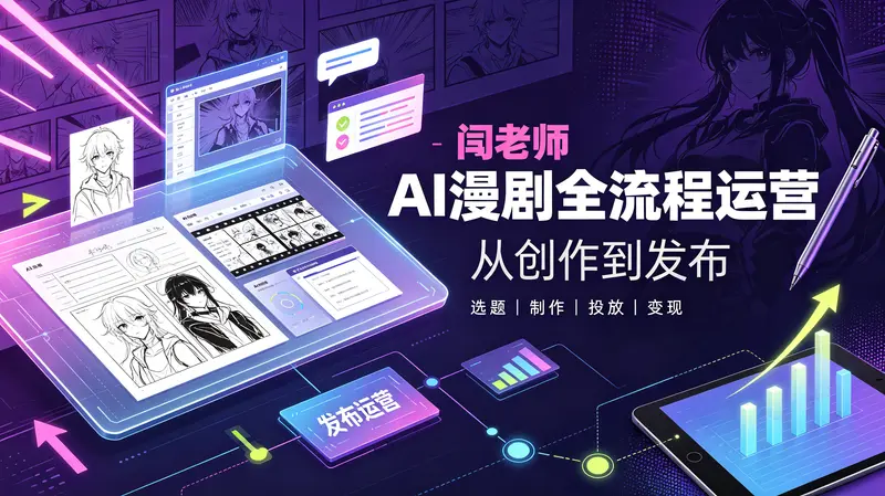 闫老师 AI 漫剧全流程运营教学完整教程 第1张